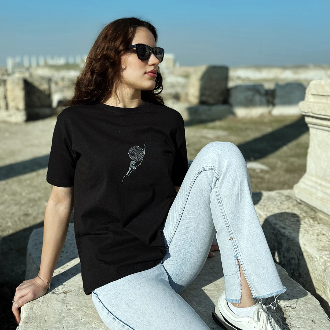 Sisyphos Tshirt | Siyah - Görsel 6